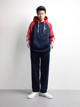 「WISM（ウィズム）のアイテム（帽子）」を使った、まっこいさん（メンズ・176cm）の冬コーディネート