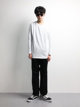 「BEN DAVIS（ベンデイビス）のアイテム（チノパンツ）」を使った、まっこいさん（メンズ・176cm）の冬コーディネート