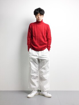 「ROXD（ロッド）のアイテム（トップス）」を使った、まっこいさん（メンズ・176cm）の冬コーディネート