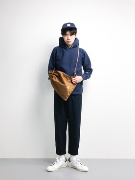まっこいさんの「PORTER × B印 ヨシダ / 別注 巾着 ショルダーポーチ M」を使ったコーディネート