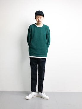 「A.P.C.（アーペーセー）のアイテム（帽子）」を使った、まっこいさん（メンズ・176cm）の冬コーディネート