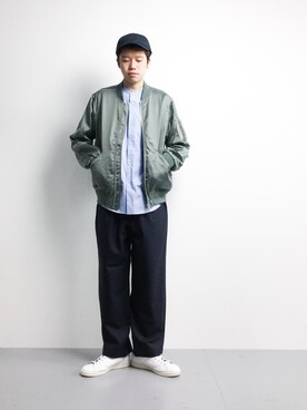 「Steven Alan（スティーブンアラン）のアイテム（キャップ）」を使った、まっこいさん（メンズ・176cm）の冬コーディネート