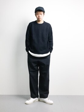 「Steven Alan（スティーブンアラン）のアイテム（帽子）」を使った、まっこいさん（メンズ・176cm）の冬コーディネート