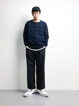 「Steven Alan（スティーブンアラン）のアイテム（帽子）」を使った、まっこいさん（メンズ・176cm）の冬コーディネート