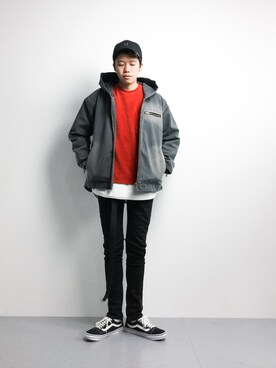 「Dickies（ディッキーズ）のアイテム（ブルゾン）」を使った、まっこいさん（メンズ・176cm）の冬コーディネート