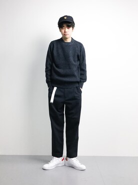 「FJALL RAVEN （フェールラーベン）のアイテム（キャップ）」を使った、まっこいさん（メンズ・176cm）の冬コーディネート