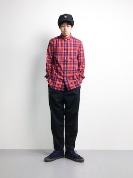 「FJALL RAVEN （フェールラーベン）のアイテム（キャップ）」を使った、まっこいさん（メンズ・176cm）の冬コーディネート