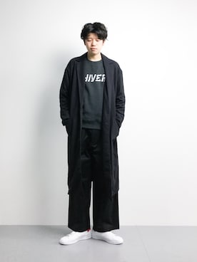 「rovtski（ロフトスキー）のアイテム（チェスターコート）」を使った、まっこいさん（メンズ・176cm）の冬コーディネート