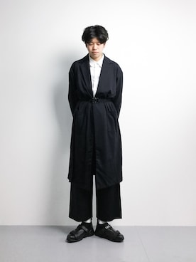 「rovtski（ロフトスキー）のアイテム（チェスターコート）」を使った、まっこいさん（メンズ・176cm）の冬コーディネート