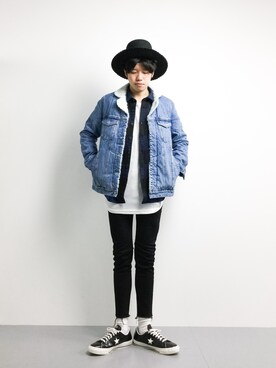 「VICTIM（ヴィクティム）のアイテム（パンツ）」を使った、まっこいさん（メンズ・176cm）の冬コーディネート