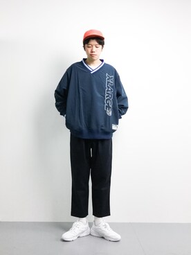「XLARGE（エクストララージ）のアイテム（その他アウター）」を使った、まっこいさん（メンズ・176cm）の冬コーディネート