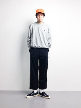 「SUPERGA（スペルガ）のアイテム」を使った、まっこいさん（メンズ・176cm）の冬コーディネート