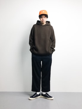 「SUPERGA（スペルガ）のアイテム」を使った、まっこいさん（メンズ・176cm）の冬コーディネート