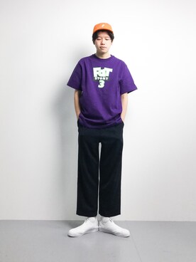 「FAT(エフエイティー)のアイテム(帽子)」を使った、まっこいさん(メンズ・176cm)の冬コーディネート