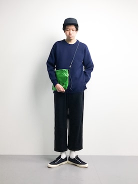 「SUPERGA（スペルガ）のアイテム」を使った、まっこいさん（メンズ・176cm）の冬コーディネート