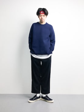 「SUPERGA（スペルガ）のアイテム」を使った、まっこいさん（メンズ・176cm）の冬コーディネート