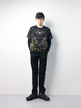 「MARCELO BURLON（マルセロ・バーロン）のアイテム」を使った、まっこいさん（メンズ・176cm）の冬コーディネート