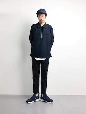 「Steven Alan（スティーブンアラン）のアイテム（帽子）」を使った、まっこいさん（メンズ・176cm）の冬コーディネート
