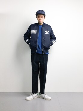 「Steven Alan（スティーブンアラン）のアイテム（帽子）」を使った、まっこいさん（メンズ・176cm）の冬コーディネート