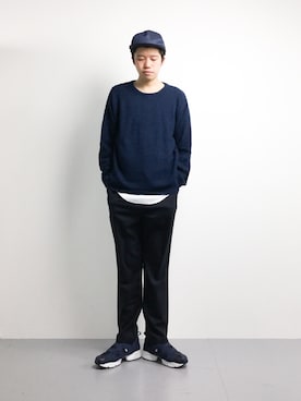 「Steven Alan（スティーブンアラン）のアイテム（帽子）」を使った、まっこいさん（メンズ・176cm）の冬コーディネート