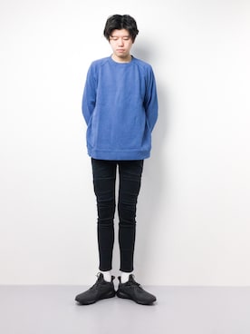 「SHIPS JET BLUE（シップスジェットブルー）のアイテム（Tシャツ/カットソー）」を使った、まっこいさん（メンズ・176cm）の冬コーディネート