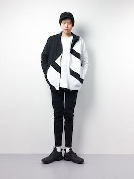 「アイテム（ジャージ）」を使った、まっこいさん（メンズ・176cm・20代）の冬コーディネート