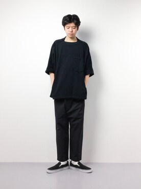 「my beautiful landlet（マイビューティフルランドレット）のアイテム（トップス）」を使った、まっこいさん（メンズ・176cm）の冬コーディネート