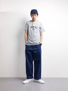 A.P.C.のTシャツ/カットソーを使った人気ファッションコーディネート