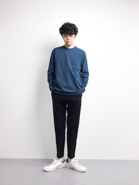 「GBS TROUSERS（ジービーエストラウザーズ）のアイテム」を使った、まっこいさん（メンズ・176cm）の冬コーディネート