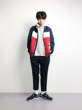「HILFIGER DENIM（ヒルフィガーデニム）のアイテム（ジャケット/アウター）」を使った、まっこいさん（メンズ・176cm）の冬コーディネート