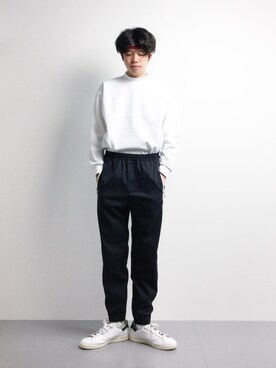 「FILA（フィラ）のアイテム（パンツ）」を使った、まっこいさん（メンズ・176cm）の冬コーディネート