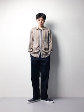 「URBAN RESEARCH DOORS MENS（アーバンリサーチ ドアーズ メンズ）のDOORS Wide Easy Trouser（その他パンツ）」を使った、まっこいさん（メンズ・176cm）の冬コーディネート