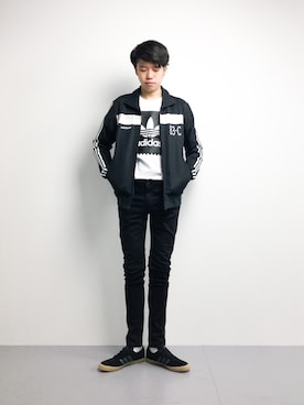 「アイテム（ジャージ）」を使った、まっこいさん（メンズ・176cm・20代）の冬コーディネート