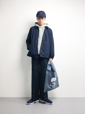 「TOKYO CULTUART by BEAMS（トウキョウカルチャートバイビームス）のアイテム（帽子）」を使った、まっこいさん（メンズ・176cm）の冬コーディネート