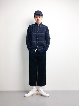 「TOKYO CULTUART by BEAMS（トウキョウカルチャートバイビームス）のアイテム（帽子）」を使った、まっこいさん（メンズ・176cm）の冬コーディネート