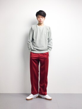 「FILA（フィラ）のアイテム（パンツ）」を使った、まっこいさん（メンズ・176cm）の冬コーディネート