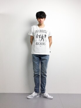 「glamb（グラム）のアイテム」を使った、まっこいさん（メンズ・176cm）の冬コーディネート