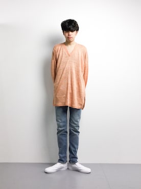 「glamb（グラム）のアイテム」を使った、まっこいさん（メンズ・176cm）の冬コーディネート