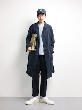 「EN ROUTE（アンルート）のアイテム（帽子）」を使った、まっこいさん（メンズ・178cm）の春コーディネート