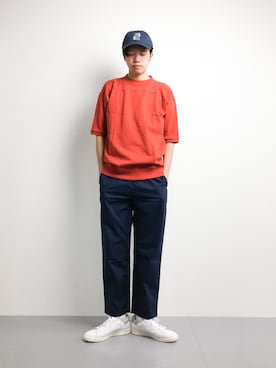 「EN ROUTE（アンルート）のアイテム（帽子）」を使った、まっこいさん（メンズ・178cm）の春コーディネート