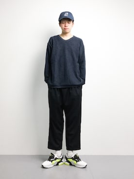 「EN ROUTE（アンルート）のアイテム（帽子）」を使った、まっこいさん（メンズ・178cm）の春コーディネート
