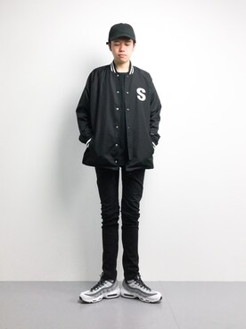 「STUSSY（ステューシー）のアイテム（ブルゾン）」を使った、まっこいさん（メンズ・178cm）の春コーディネート