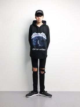 「DRESSEDUNDRESSED（ドレスドアンドレスド）のアイテム（帽子）」を使った、まっこいさん（メンズ・178cm）の春コーディネート