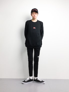 「STUSSY（ステューシー）のアイテム（スウェット）」を使った、まっこいさん（メンズ・178cm）の春コーディネート
