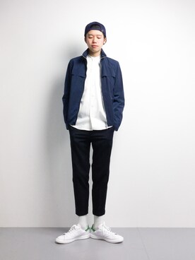 「SILAS（サイラス）のアイテム（帽子）」を使った、まっこいさん（メンズ・178cm）の春コーディネート