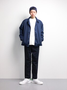 「niko and...（ニコアンド）のアイテム（その他アウター）」を使った、まっこいさん（メンズ・178cm）の春コーディネート