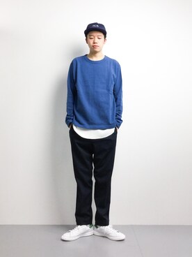 「Right-on（ライトオン）のアイテム（スウェット）」を使った、まっこいさん（メンズ・178cm）の春コーディネート
