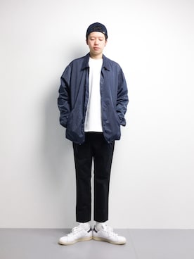 「STUDIOUS（ステュディオス）のアイテム（ナイロンジャケット）」を使った、まっこいさん（メンズ・178cm）の春コーディネート