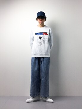 「SEVENDAYS=SUNDAY（セブンデイズサンデイ）のアイテム（シューズ）」を使った、まっこいさん（メンズ・178cm）の春コーディネート