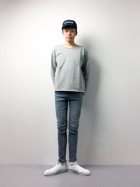 「SEVENDAYS=SUNDAY（セブンデイズサンデイ）のアイテム（シューズ）」を使った、まっこいさん（メンズ・178cm）の春コーディネート